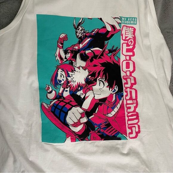 NWOT Anime my hero, academia Graphic White Tank Top size XXL - Picture 2 of 6